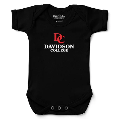 Newborn & Infant Chad Jake Black Davidson Wildcats Logo Bodysuit