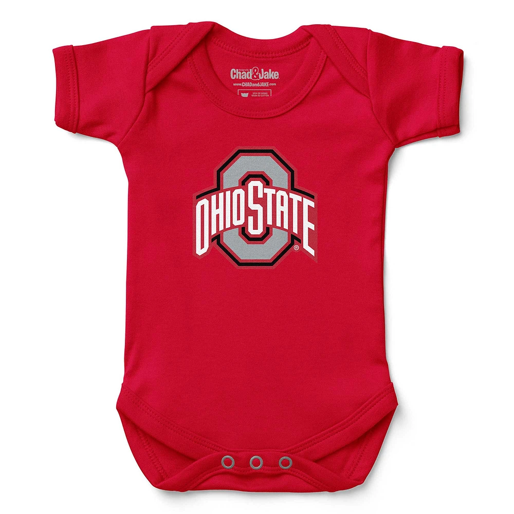 Newborn & Infant Chad Jake Scarlet Ohio State Buckeyes Logo Bodysuit