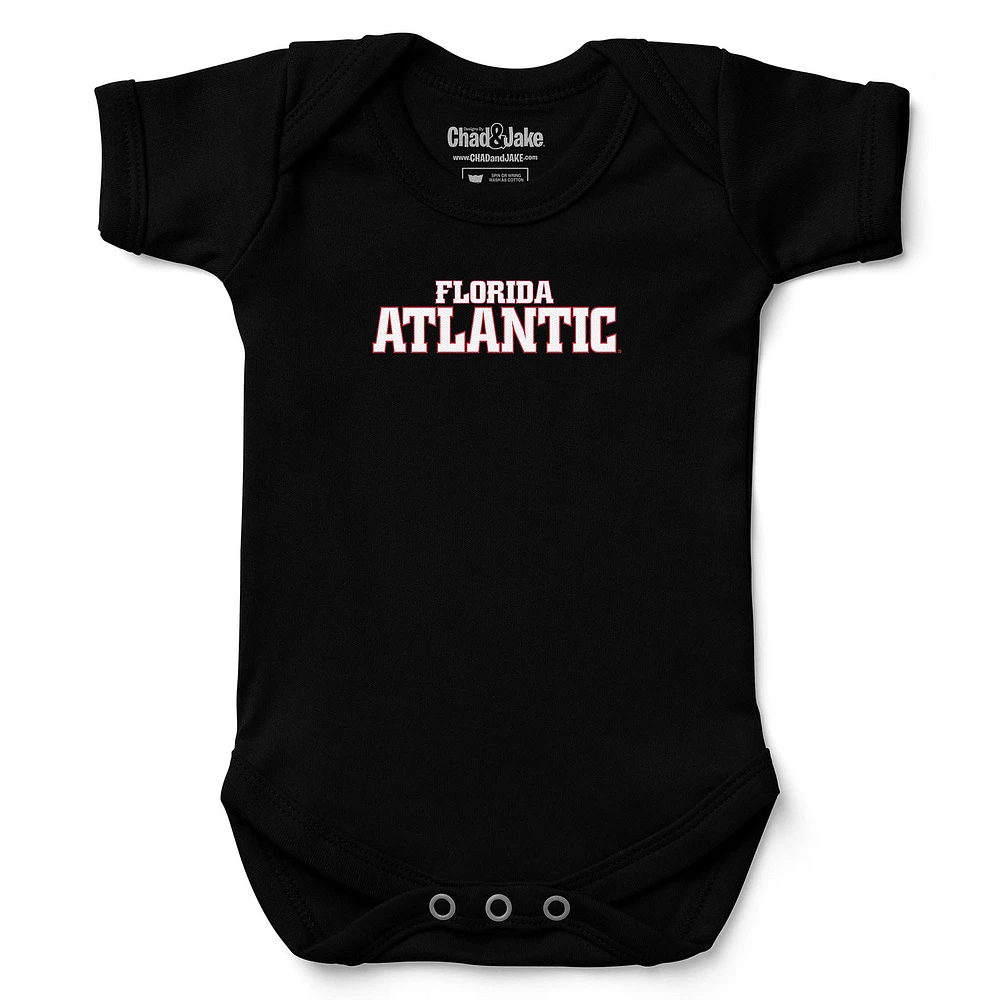Newborn & Infant Chad Jake Black Florida Atlantic Owls Wordmark Logo Bodysuit