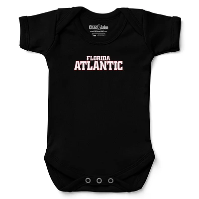 Newborn & Infant Chad Jake Black Florida Atlantic Owls Wordmark Logo Bodysuit