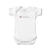 Newborn & Infant Chad Jake White UChicago Maroons Logo Bodysuit