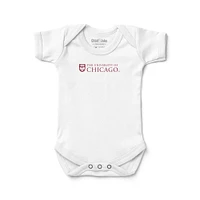 Newborn & Infant Chad Jake White UChicago Maroons Logo Bodysuit