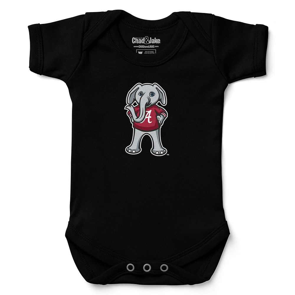 Newborn & Infant Chad Jake Black Alabama Crimson Tide Mascot Logo Bodysuit