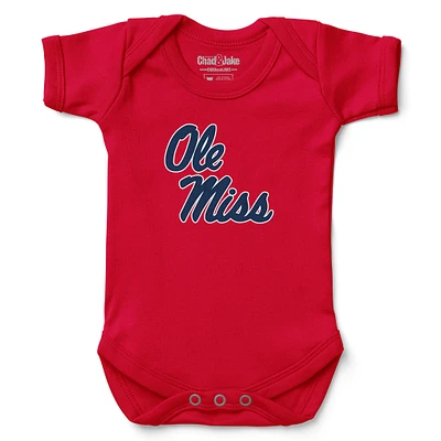 Newborn & Infant Chad Jake Red Ole Miss Rebels Logo Bodysuit