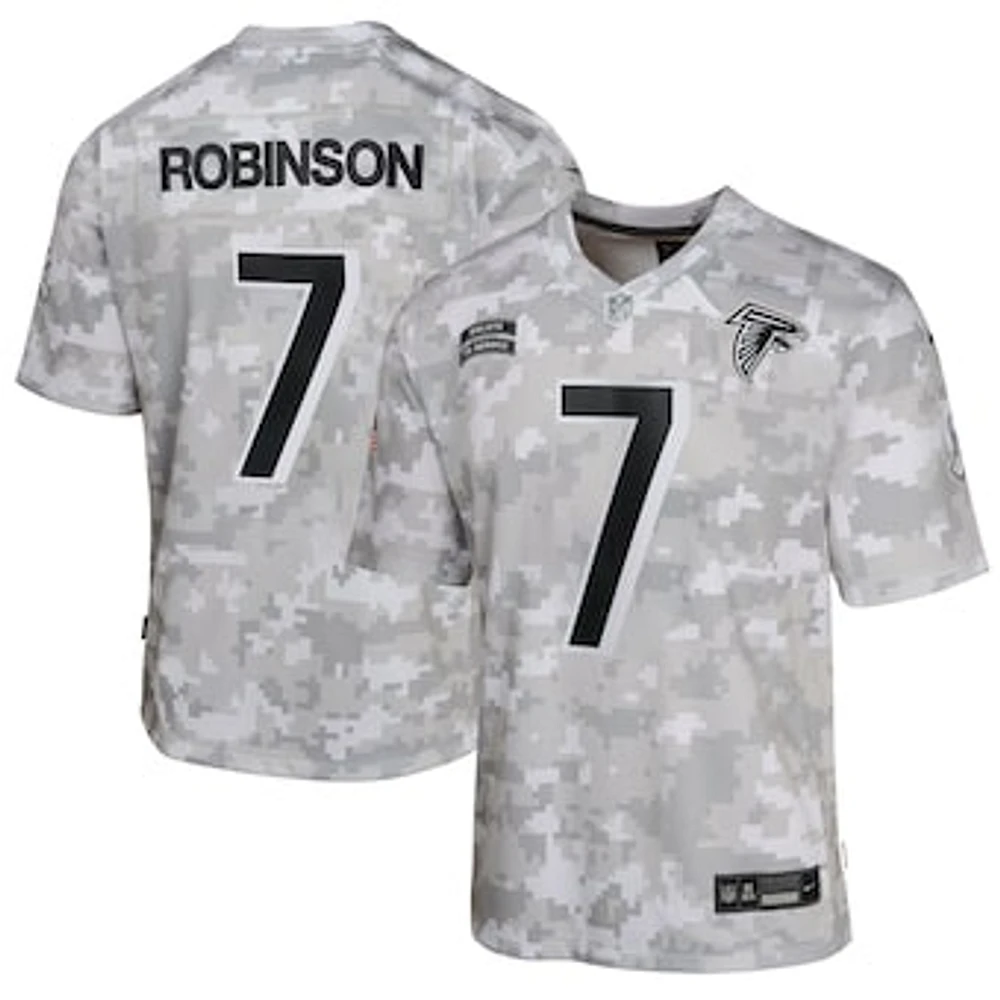 Youth Nike Bijan Robinson Arctic Camo Atlanta Falcons 2024 Salute to Service Game Jersey