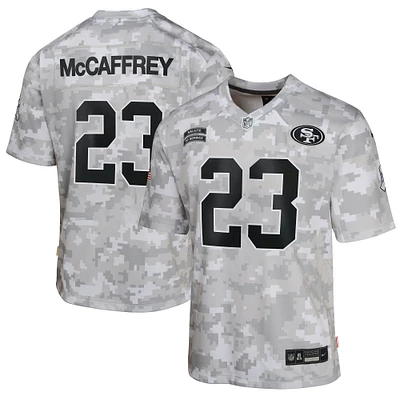 Youth Nike Christian McCaffrey Arctic Camo San Francisco 49ers 2024 Salute to Service Game Jersey