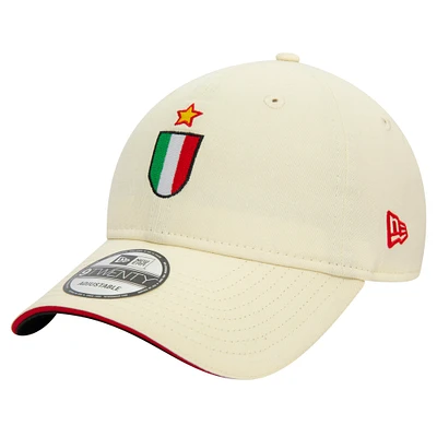 Men's New Era Cream AC Milan 1993 9TWENTY Adjustable Hat