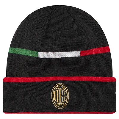 Men's New Era Black AC Milan 1995 Cuffed Knit Hat