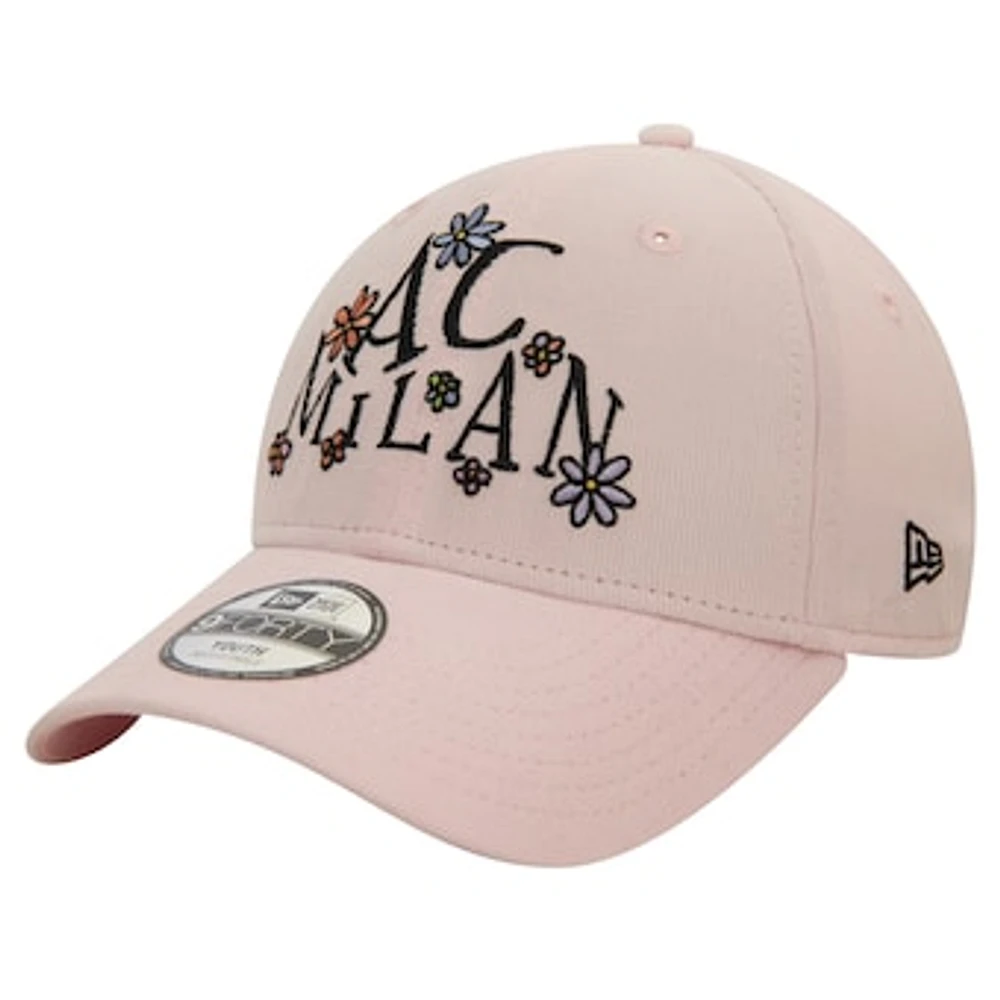 Youth New Era Light Pink AC Milan Needle Corduroy 9FORTY Adjustable Hat