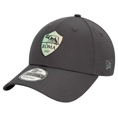 Men's New Era Gray AS Roma Iridescent 9FORTY Adjustable Hat