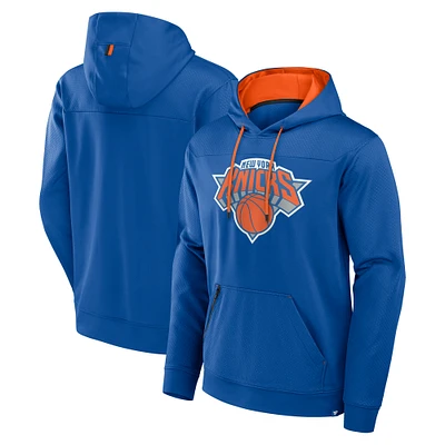 Men's Fanatics  Blue New York Knicks Reserve Defender Pullover Hoodie