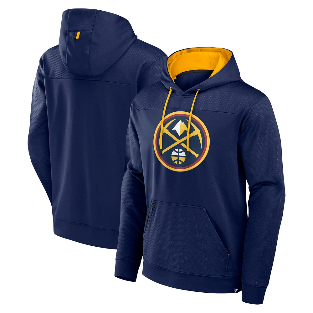 Men's Fanatics  Navy Denver Nuggets Reserve Defender Pullover Hoodie