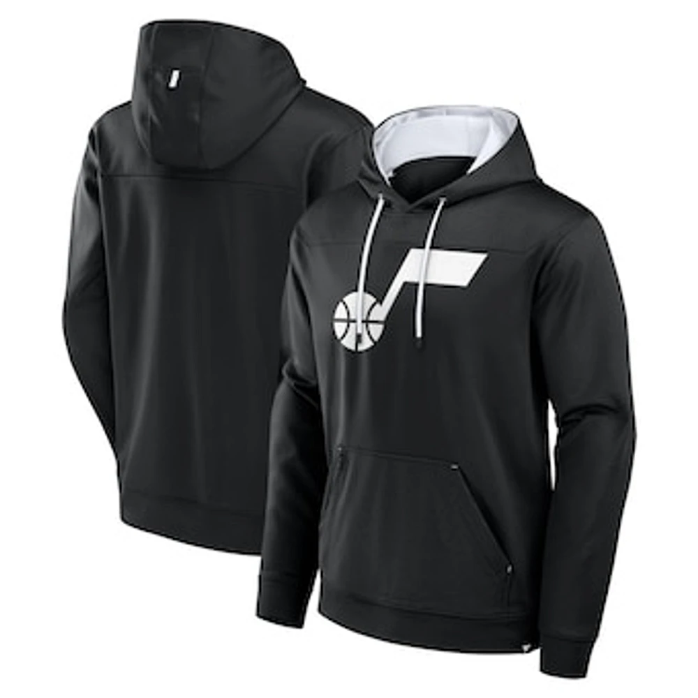 Men's Fanatics  Black Utah Jazz Reserve Defender Pullover Hoodie