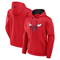 Men's Fanatics  Red Chicago Bulls Reserve Defender Pullover Hoodie