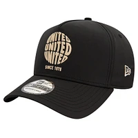 Men's New Era Black Manchester United Puff Print 39THIRTY A-Frame Flex Hat