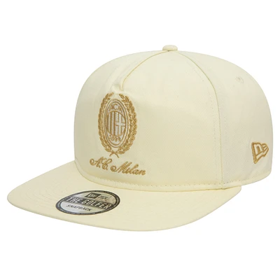 Men's New Era White AC Milan Heritage Gold Golfer Snapback Hat