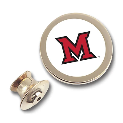 Gold Miami University RedHawks Lapel Pin