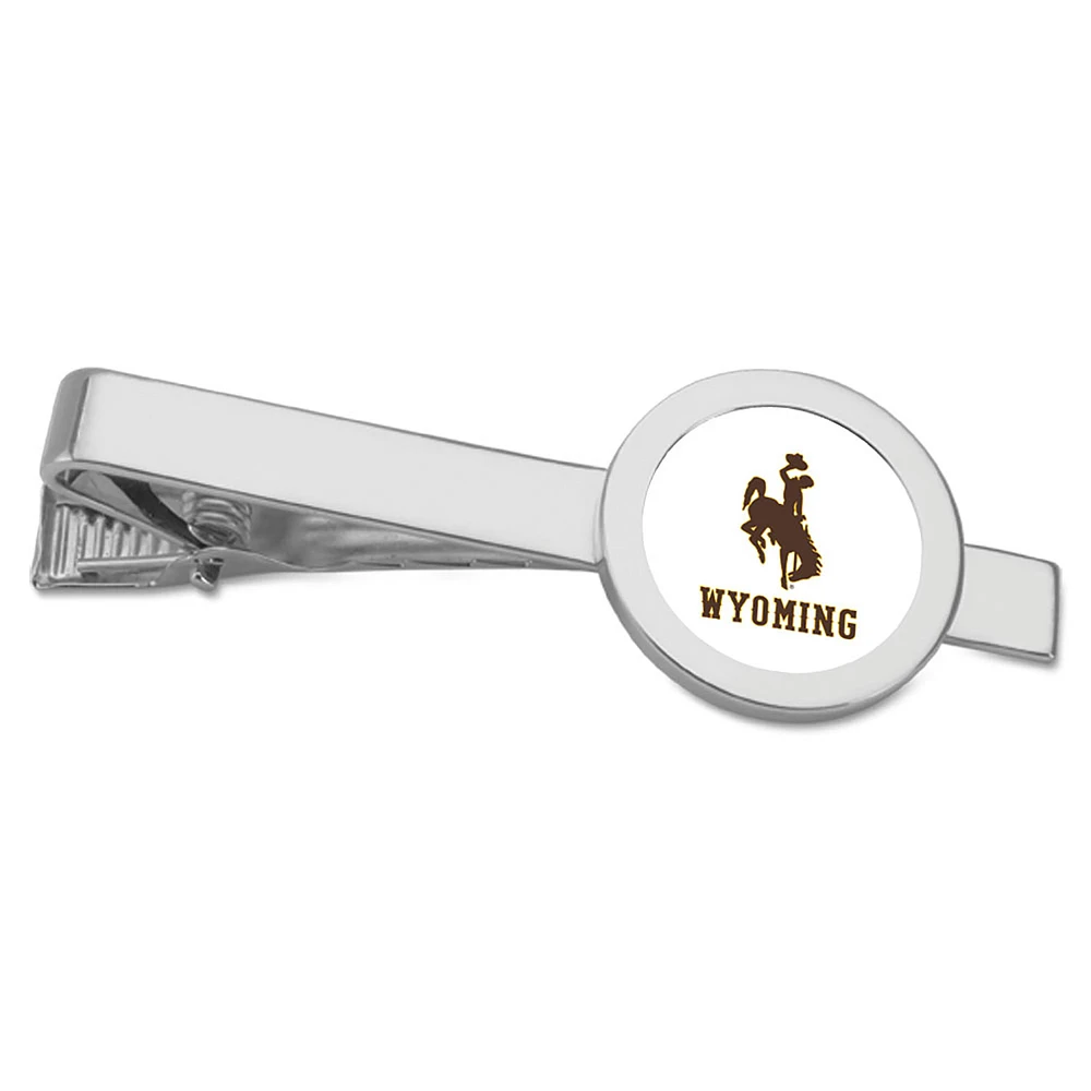 Silver Wyoming Cowboys Tie Bar