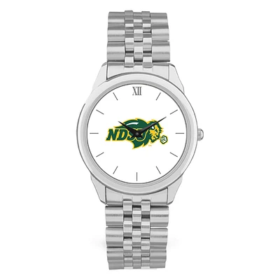 Men's Silver NDSU Bison Rolled Link Watch