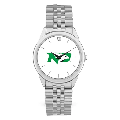 Men's Silver North Dakota Rolled Link Watch