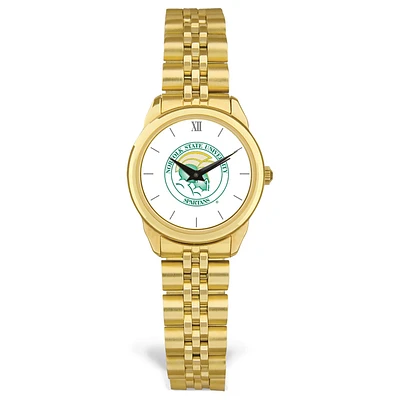 Women's Gold Norfolk State Spartans Rolled Link Watch