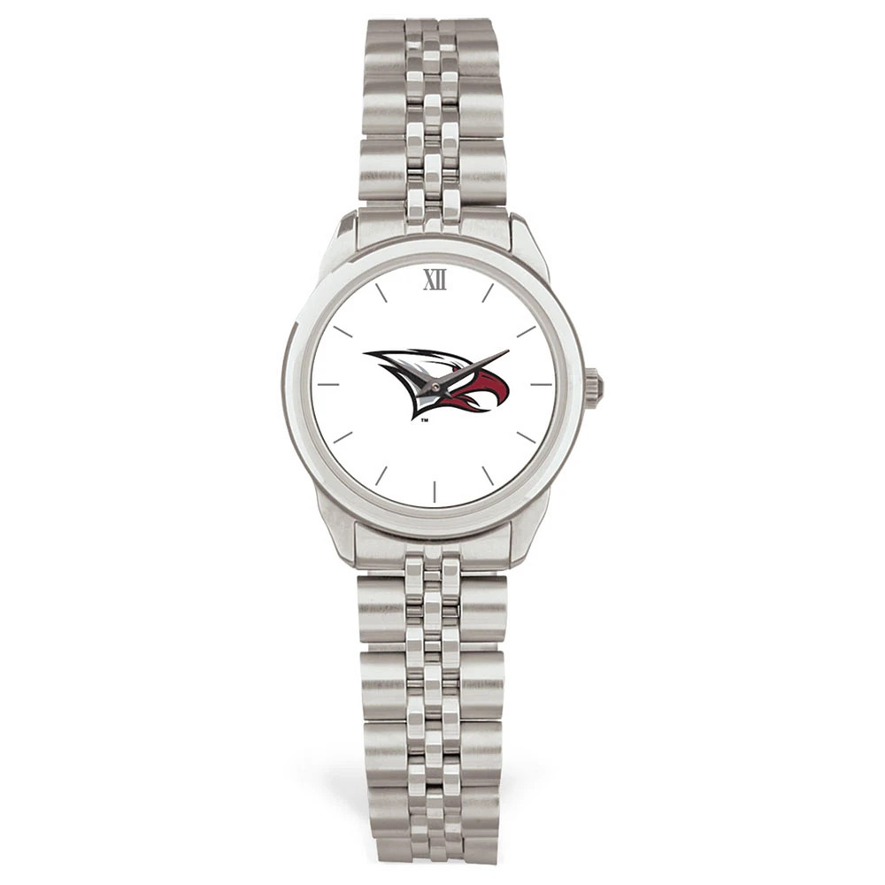Women's Silver North Carolina Central Eagles Rolled Link Watch