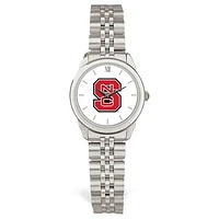 Women's Silver NC State Wolfpack Rolled Link Watch