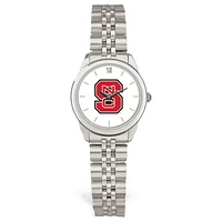 Women's Silver NC State Wolfpack Rolled Link Watch
