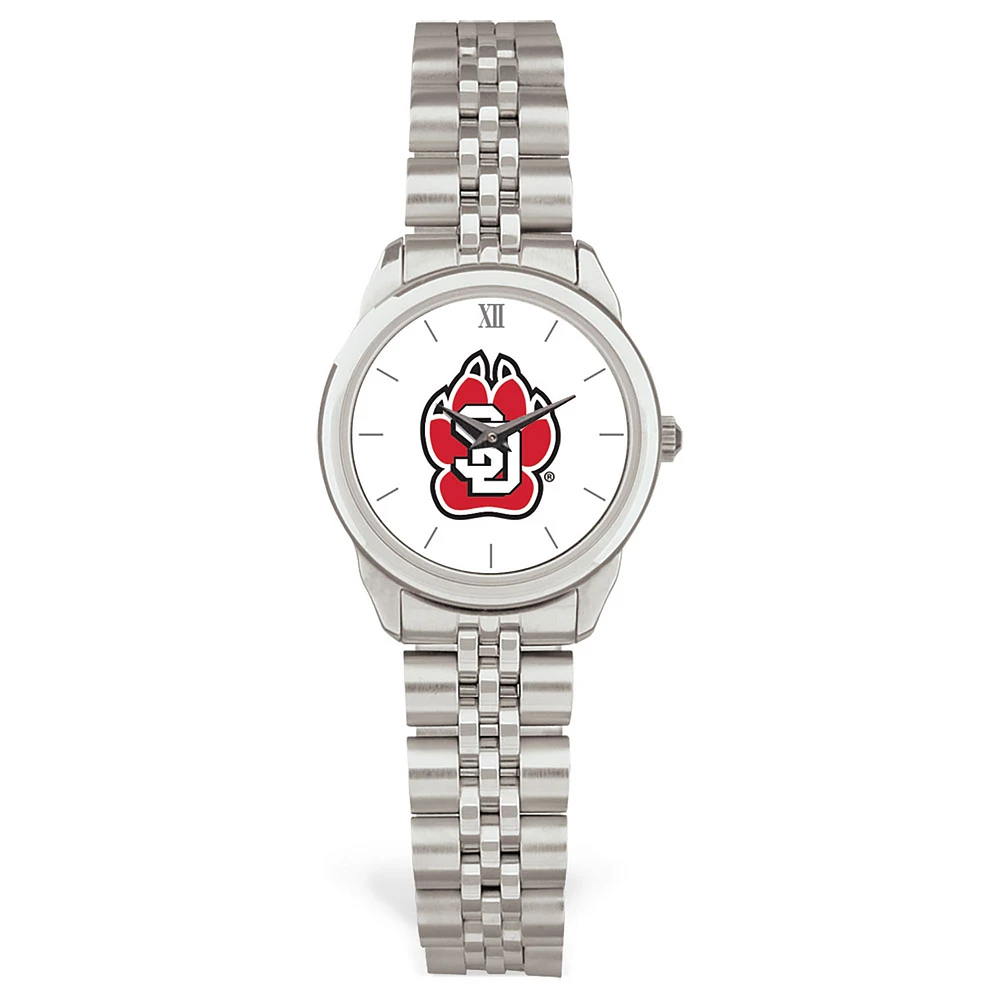 Women's Silver South Dakota Coyotes Rolled Link Watch