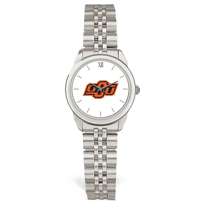 Women's Silver Oklahoma State Cowboys Rolled Link Watch