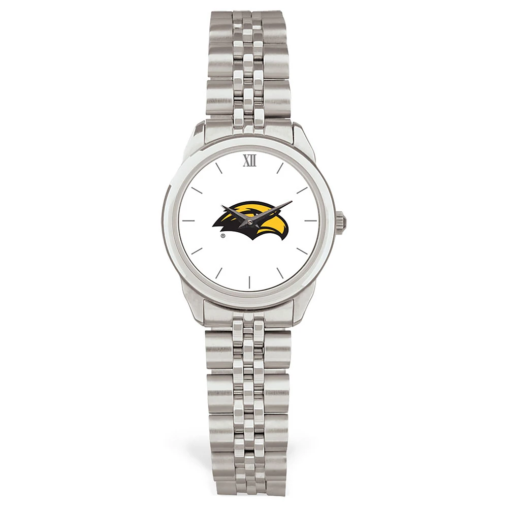 Women's Silver Southern Miss Golden Eagles Rolled Link Watch