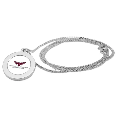 Silver Maryland Eastern Shore Hawks Pendant Necklace