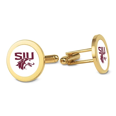 Gold Southern Illinois Salukis Cufflinks