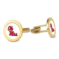 Gold Ole Miss Rebels Cufflinks