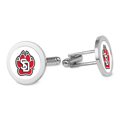 Silver South Dakota Coyotes Cufflinks