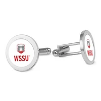 Silver Winston-Salem State Rams Cufflinks