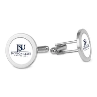 Silver Jackson State Tigers Cufflinks