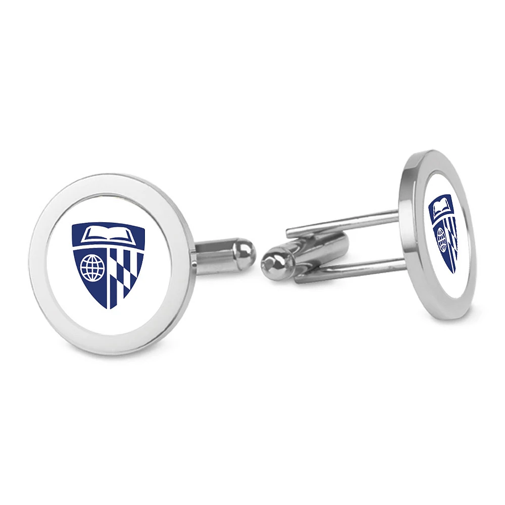 Silver Johns Hopkins Blue Jays Cufflinks