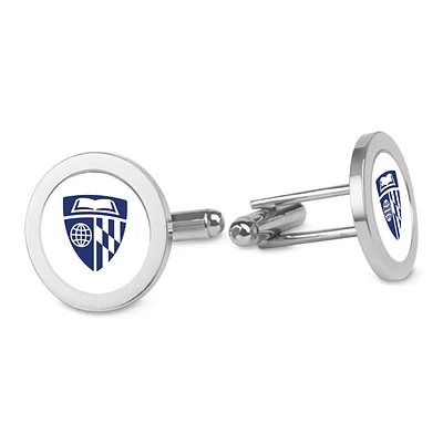 Silver Johns Hopkins Blue Jays Cufflinks