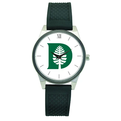 Women's Black Dartmouth Big Green Silicone Strap Wristwatch