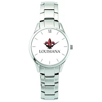 Women's Silver Louisiana Ragin' Cajuns Stainless Steel Bracelet Wristwatch