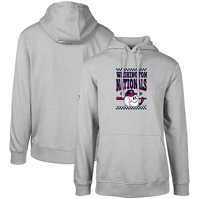 Men's Levelwear  Gray Washington Nationals Podium Inaugural Pullover Hoodie