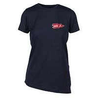 Women's Levelwear  Navy Atlanta Braves Birch Rafters T-Shirt