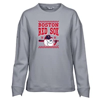 Women's Levelwear  Gray Boston Red Sox Fiona Inaugural Pullover Sweatshirt