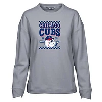 Women's Levelwear  Gray Chicago Cubs Fiona Inaugural Pullover Sweatshirt