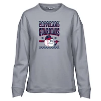 Women's Levelwear  Gray Cleveland Guardians Fiona Inaugural Pullover Sweatshirt
