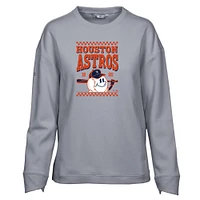 Women's Levelwear  Gray Houston Astros Fiona Inaugural Pullover Sweatshirt