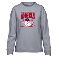 Women's Levelwear  Gray Los Angeles Angels Fiona Inaugural Pullover Sweatshirt