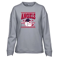 Women's Levelwear  Gray Los Angeles Angels Fiona Inaugural Pullover Sweatshirt