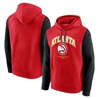 Men's Fanatics Red Atlanta Hawks Scorer Pullover Hoodie